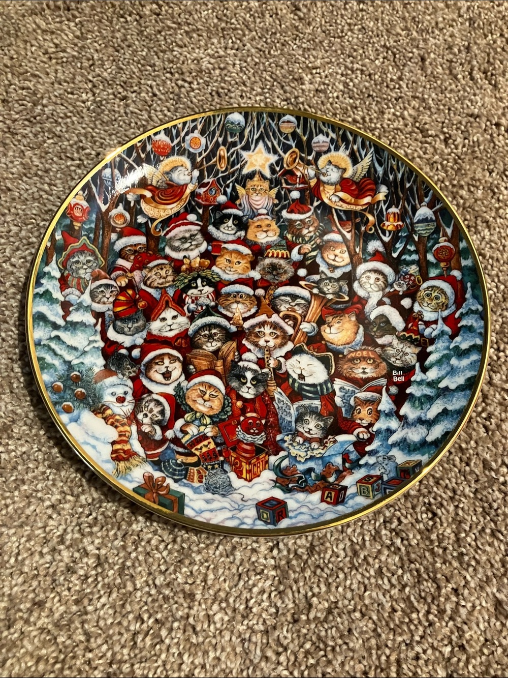 Franklin Mint decorative plate Santa Claws